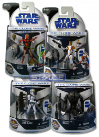 Complete Set of 4 : Clone Wars Wave 2 (Star Wars)