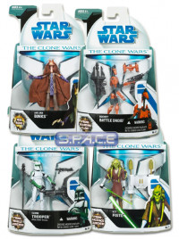 Complete Set of 4 : Clone Wars Wave 5 (Star Wars)
