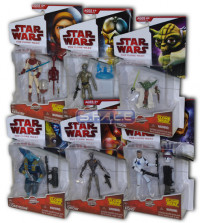 Complete Set of 6 : Clone Wars 2009 Wave 3 (Star Wars)