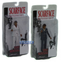 Set of 2 : Tony Montana - White and Blue Suit (Scarface)