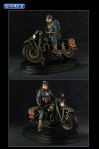 Captain America on Motorcycle Statue (Marvel)