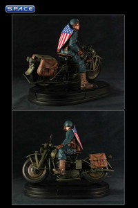 Captain America on Motorcycle Statue (Marvel)