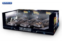 1:43 Scale Die Cast DeLorean Time Machine Collectors 3-Pack (Back to the Future)