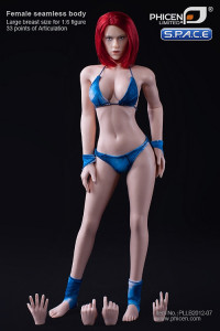 1/6 Scale Seamless Female pale Body - large breast / short red hair