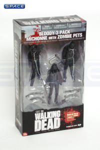 Bloody 3-Pack: Michonne with Zombie Pets (The Walking Dead - TV Series 3)