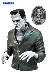 Frankenstein Black & White Bust Bank (Universal Monsters)