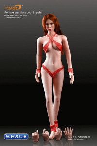 1/6 Scale Seamless Female pale Body - middle breast / long red hair
