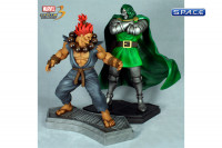 1/4 Scale Dr. Doom vs. Akuma Statuen (Marvel vs. Capcom 3)