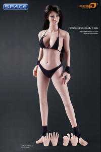 1/6 Scale Seamless Female pale Body - large breast / long brunette hair