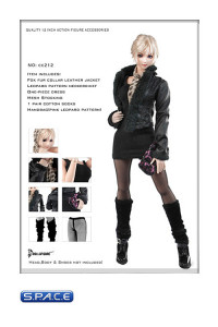 1/6 Scale Female Fox Fur Collar Leather Jacket & Accessories (CC212)