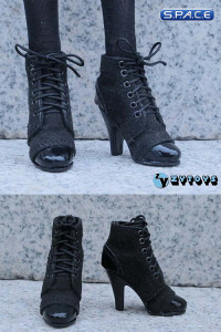 1/6 Scale Female Laced Booties (Black)