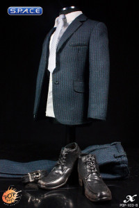 1/6 Scale Mens Suit Set B (Blue Striped)