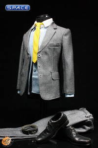 1/6 Scale Mens Suit Set C (Grey Striped)