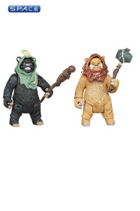 Set of 2: Special Action Figure Set Ewok Scouts & Endor AT-ST Crew (The Vintage Collection)