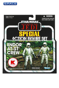 Set of 2: Special Action Figure Set Ewok Scouts & Endor AT-ST Crew (The Vintage Collection)