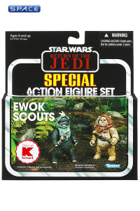 Set of 2: Special Action Figure Set Ewok Scouts & Endor AT-ST Crew (The Vintage Collection)