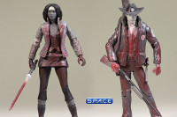 Officer Rick Grimes & Michonne Bloody B&W 2-Pack PX Exclusive (The Walking Dead - Comic Book Series 1)