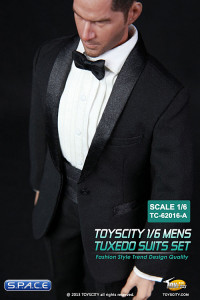 1/6 Scale Mens Tuxedo Suits Set TC-62016-A (Black)