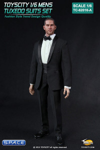 1/6 Scale Mens Tuxedo Suits Set TC-62016-A (Black)