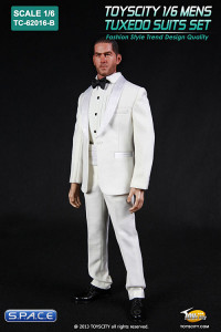 1/6 Scale Mens Tuxedo Suits Set TC-62016-B (White)