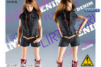 1/6 Scale Female Clothing Set - Denim B (Dark Version)