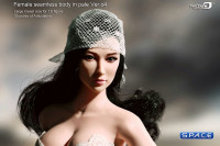 1/6 Scale Seamless Female pale Body - large breast / dark-brown hair