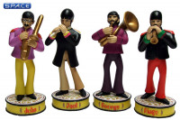 Set of 4: Band Member Shakems Deluxe Premium Motion Statues (The Beatles)