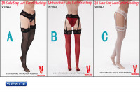 1/6 Scale Sexy Lace Garter Stockings (Black)