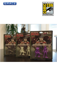 Set of 3: The Walking Dead 2-Pack SDCC 2013 Exclusive (Purple Version)