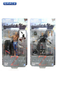 Set of 2: Civilian Zombie and Special Forces Zombie (World War Z Series 1)