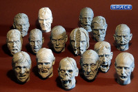 Bundle of 15: 1/6 Scale Zombie Heads (unpainted)