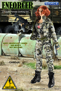 1/6 Scale Female Clothing Set - Enforcer Set A (Camo)