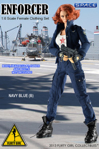 1/6 Scale Female Clothing Set - Enforcer Set B (Navy Blue)