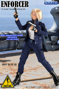 1/6 Scale Female Clothing Set - Enforcer Set B (Navy Blue)