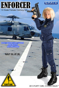 1/6 Scale Female Clothing Set - Enforcer Set B (Navy Blue)