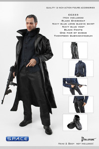 1/6 Scale Leather Overcoat Full Clothing Set