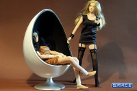 1/6 Scale Egg Chair - White/ Black (M-001-B)