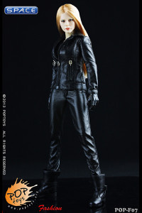 1/6 Scale Womens Motorcycle Leather Clothing Suit (POP-F07)