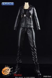 1/6 Scale Womens Motorcycle Leather Clothing Suit (POP-F07)