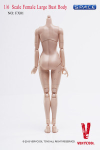 1/6 Scale Female Large Bust Body - Pale/Light Tan (FX01-A)