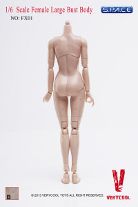 1/6 Scale Female Large Bust Body - Flesh Caucasian (FX01-B)