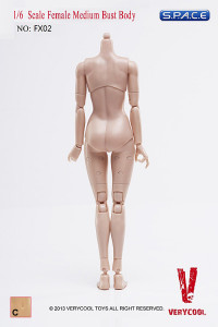 1/6 Scale Female Medium Bust Body - Medium Tan/Asian (FX02-C)