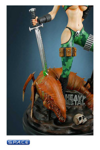 Alien Marine Girl Statue (Heavy Metal)