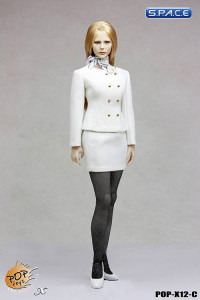 1/6 Scale Female Business Wear Suit Set C (white)