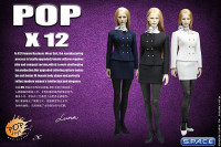 1/6 Scale Female Business Wear Suit Set C (white)