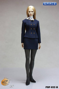 1/6 Scale Female Business Wear Suit Set B (blue)