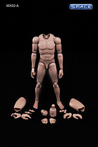 1/6 Scale Male Body - matte caucasian skin tone MX02-A