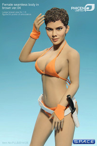 1/6 Scale Seamless Female brown Body - large breast / short brown hair