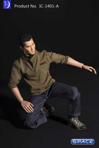 1/6 Scale Shirt & Jeans Set A (olive shirt)