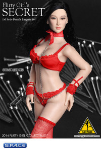 1/6 Scale Female Lingerie Set Red